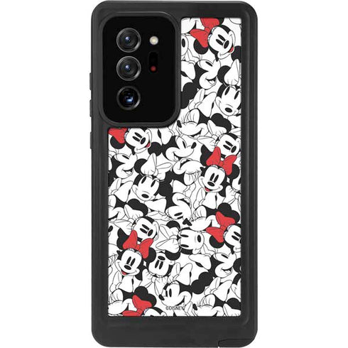 Disney Minnie Mouse Red Color Pop Face Pattern Galaxy Note20 Ultra 5G Waterproof Case
